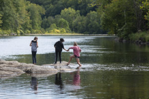 kids at river