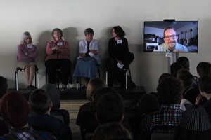 Academy teaching veteran Jane Grant, founders Lucille Joy and Dianne Grinnell, and alums Emily Todd '85 and David Riis '86 shared stories of the writing of the Honor Code in recognition of its 30th anniversary.  